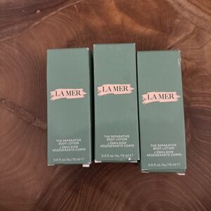 LOT OF 3 La Mer The Reparative Body Lotion 0.5 oz /15 ml Deluxe Travel Size NIB